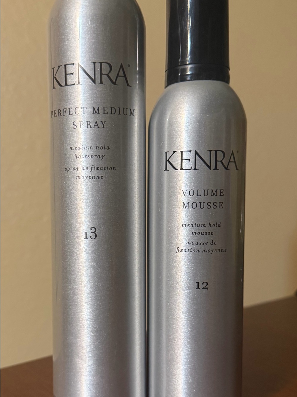 Kenra Perfect Medium Spray 13 & Kenra Volume Mousse 12